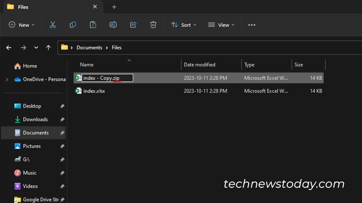 Change to zip file