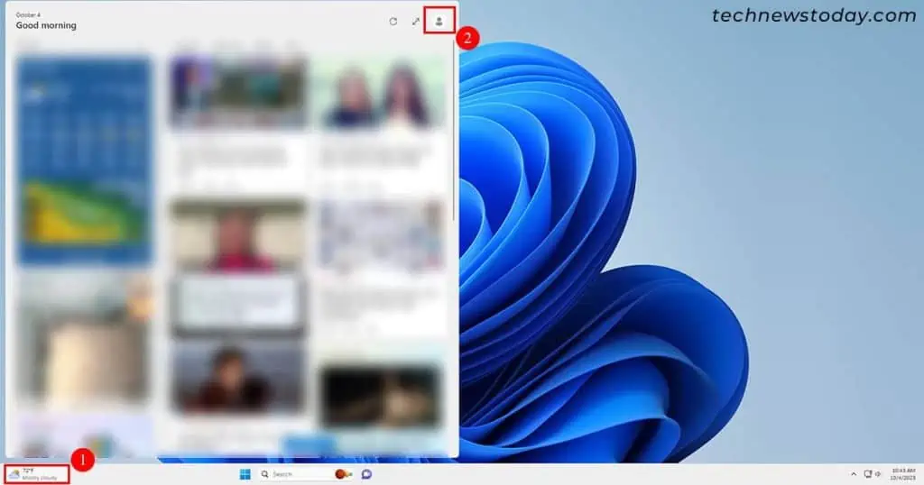How to Remove Microsoft News From the Taskbar 7 Click-weather-icon-and-Microsoft-News-profile-1024x538