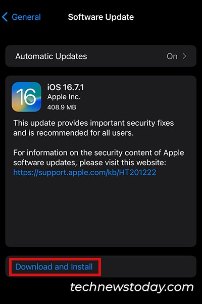 Download and install iOS