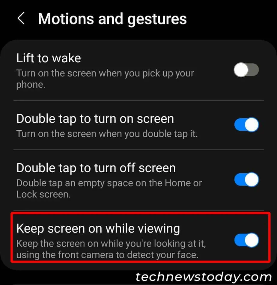 Enable-Smart-stay-or-Keep-screen-on-while-viewing-Android