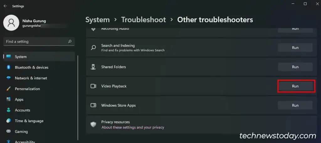 Locate-the-Video-Playback-menu-and-hit-the-Run-1024x457