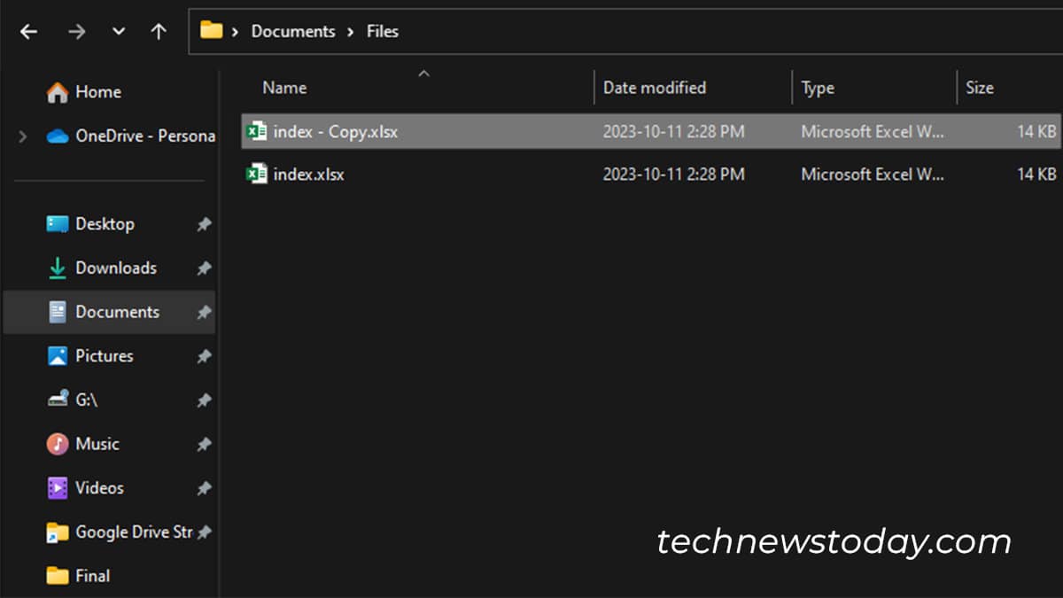 Make a copy of your file