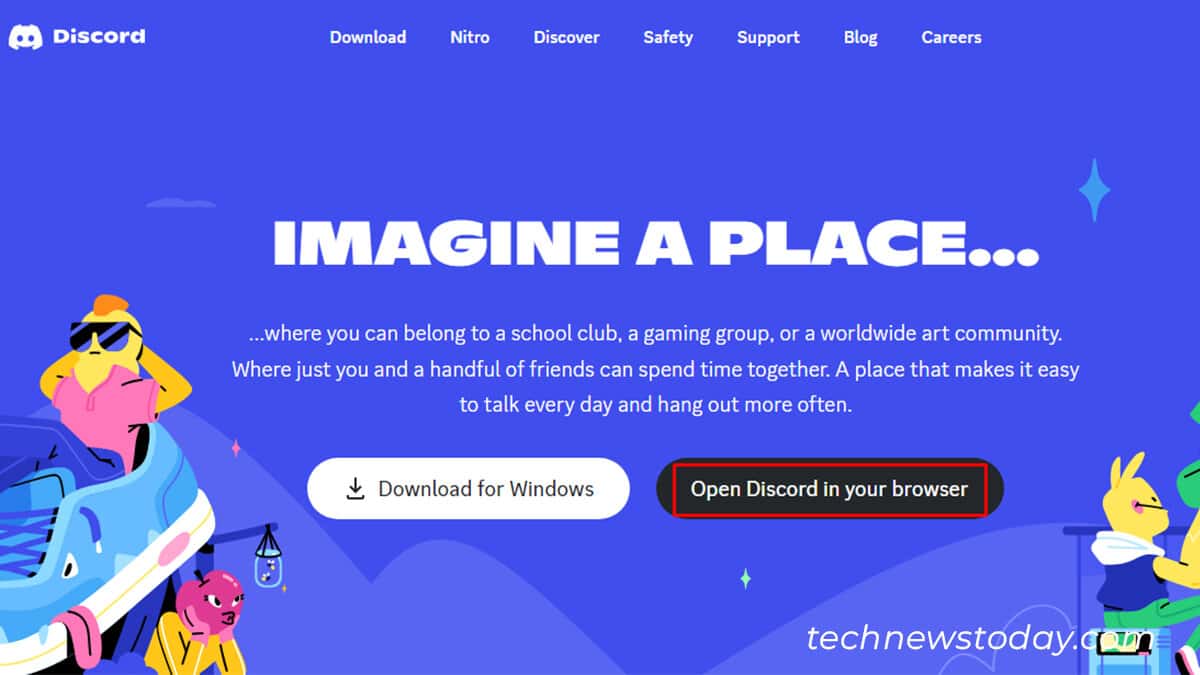 Open Discord in browser