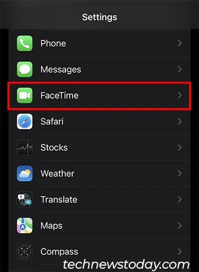 SharePlay Is Not Working? 9 Ways to Fix it 11 Open-Phone-Settings-FaceTime-1