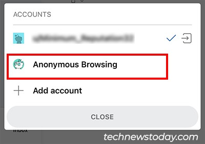 Select Anonymous Browsing