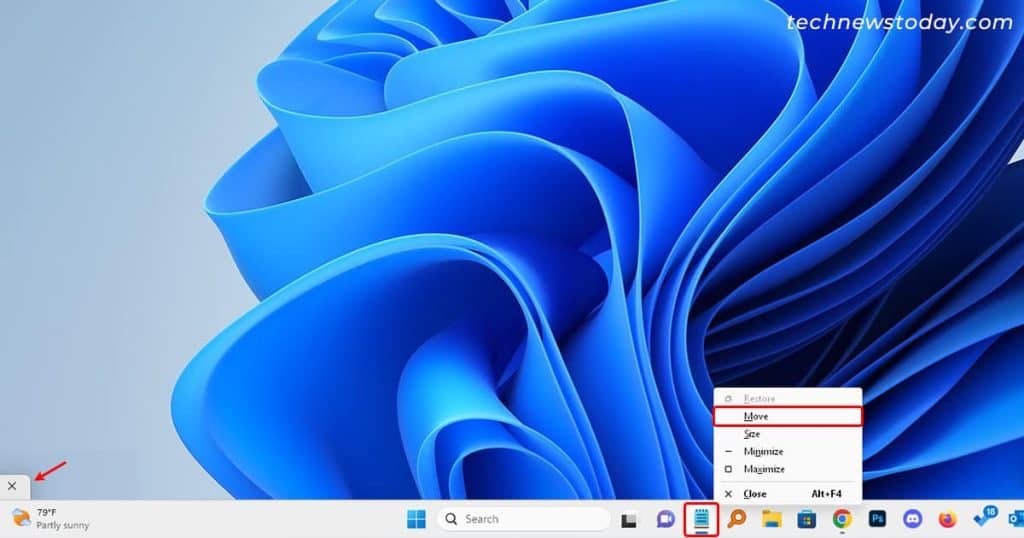 How To Move A Window That Is OffScreen