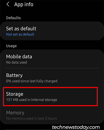 Tap on Spotify app and go to Storage