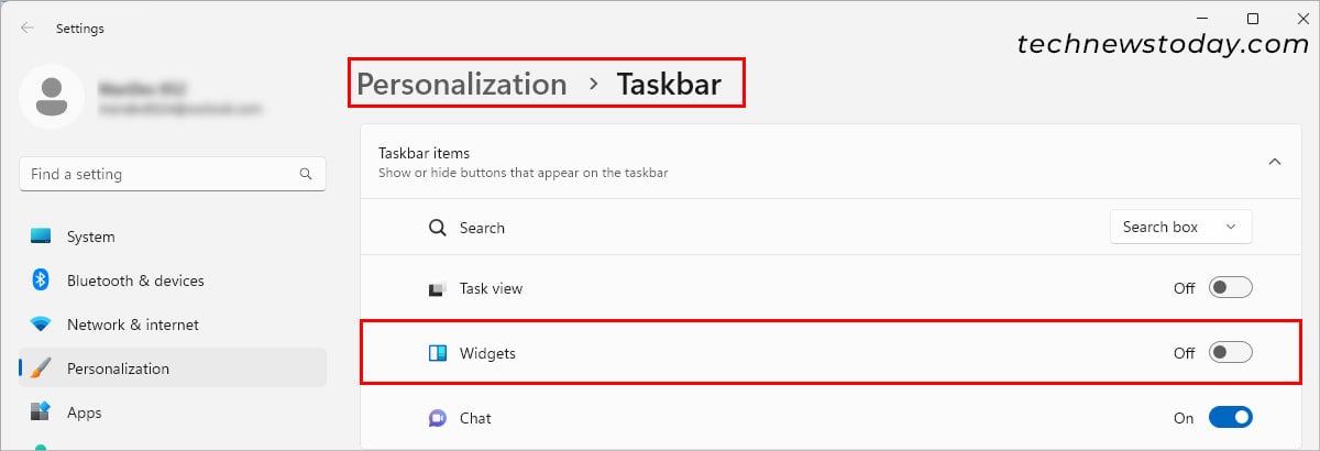 Toggle-off-Widget-to-disable-Microsoft-News-on-Windows-11
