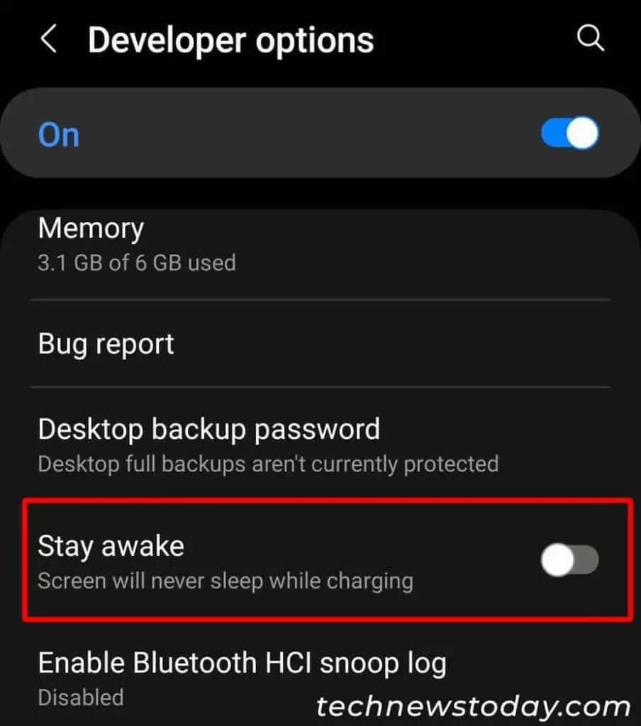 How to Make Your Screen Stay on Longer (iPhone & Android) 10 Toggle-on-Stay-awake-Android-phone-904x1024