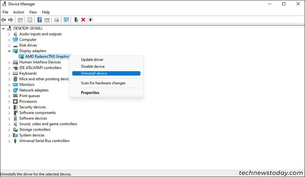 6 Ways To Fix Windows 11 Keeps Restarting 10 Uninstall-Driver