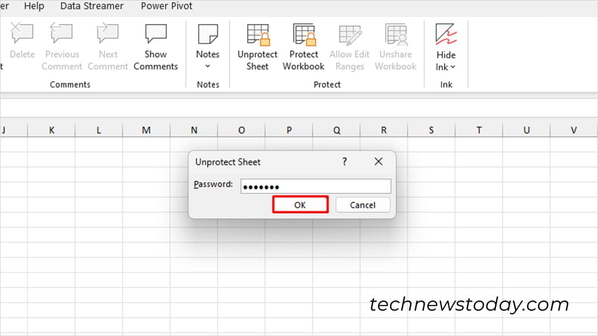 Unprotect sheet with password Excel