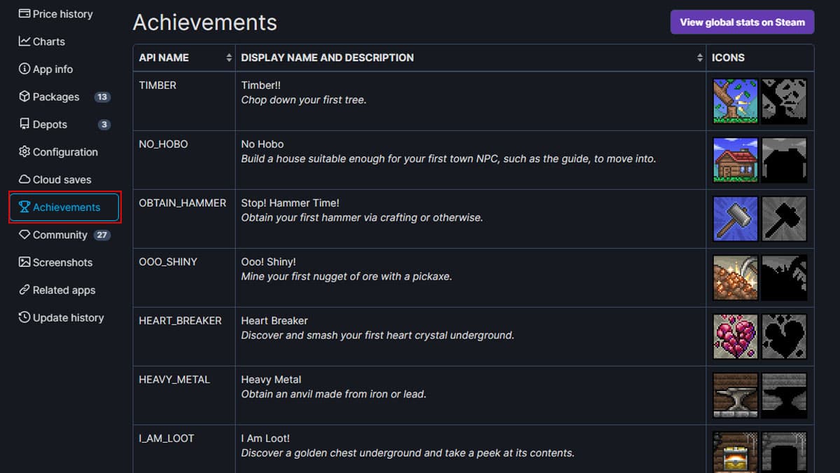 achievement-API-name