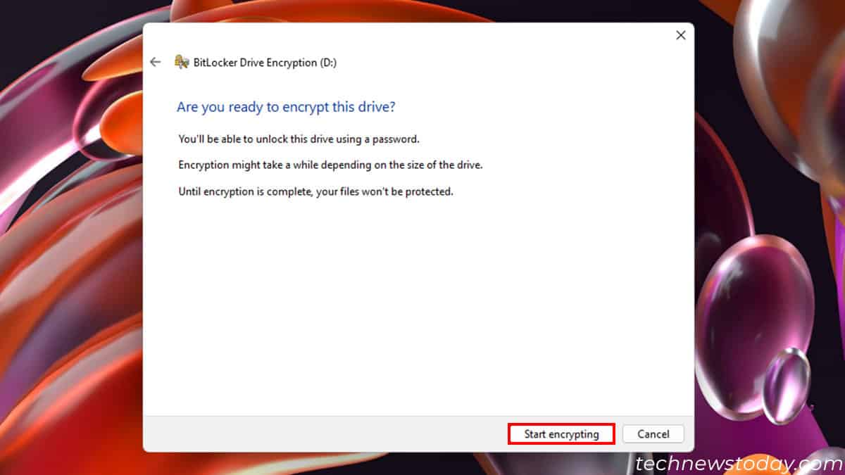 bitlocker-start-encrypting