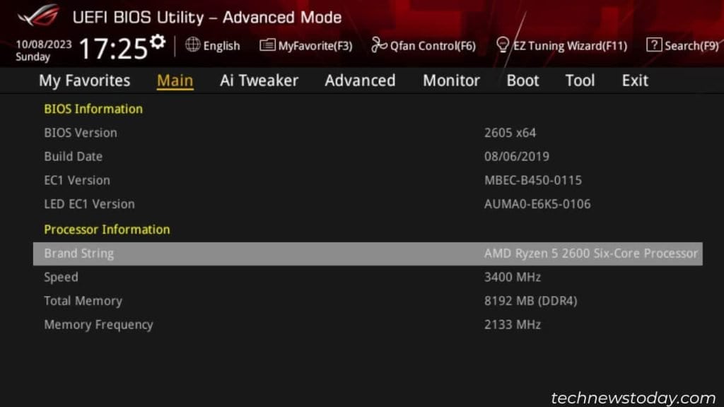 4 Ways to Check What CPU You Have 2 brand string asus cpu information