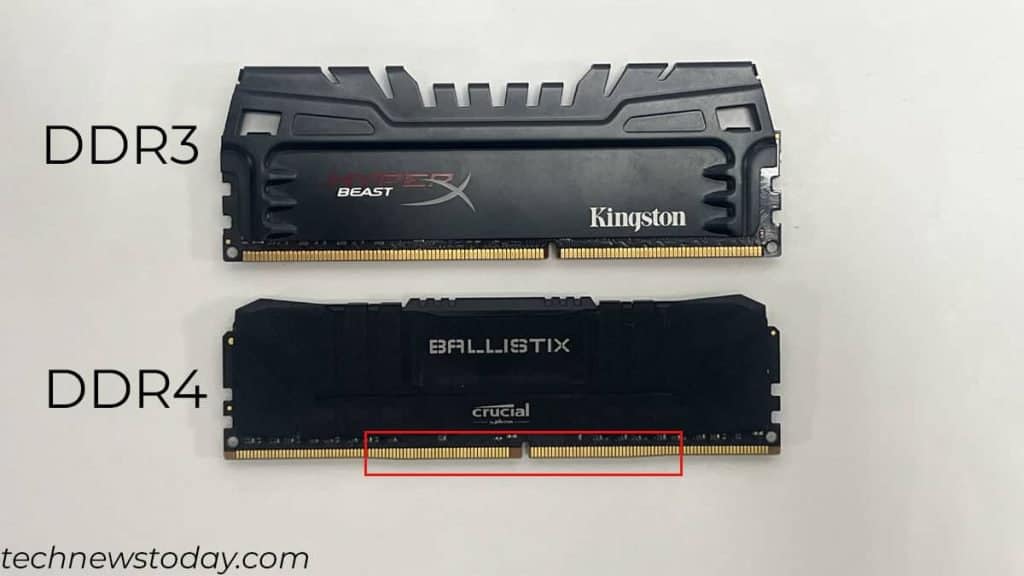 Can I Install DDR3 RAM in DDR4 Slot? 2 bulge on ddr4 ram