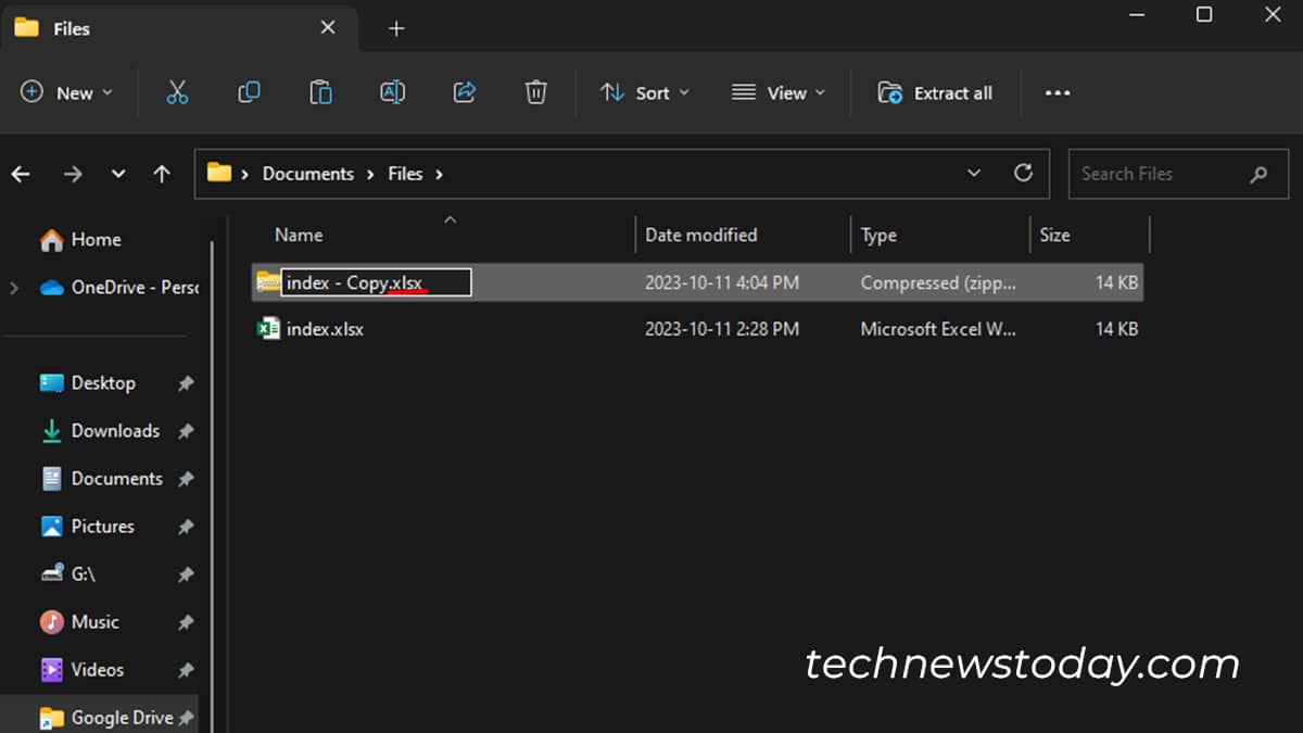 change file extension