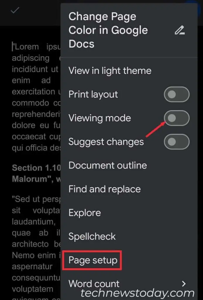 How to Change Page Color in Google Docs 9 change-page-color-in-google-docs-through-phone-693x1024