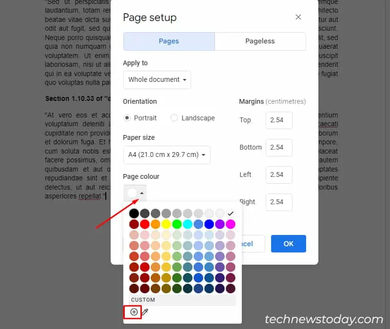 change-page-color-or-customize