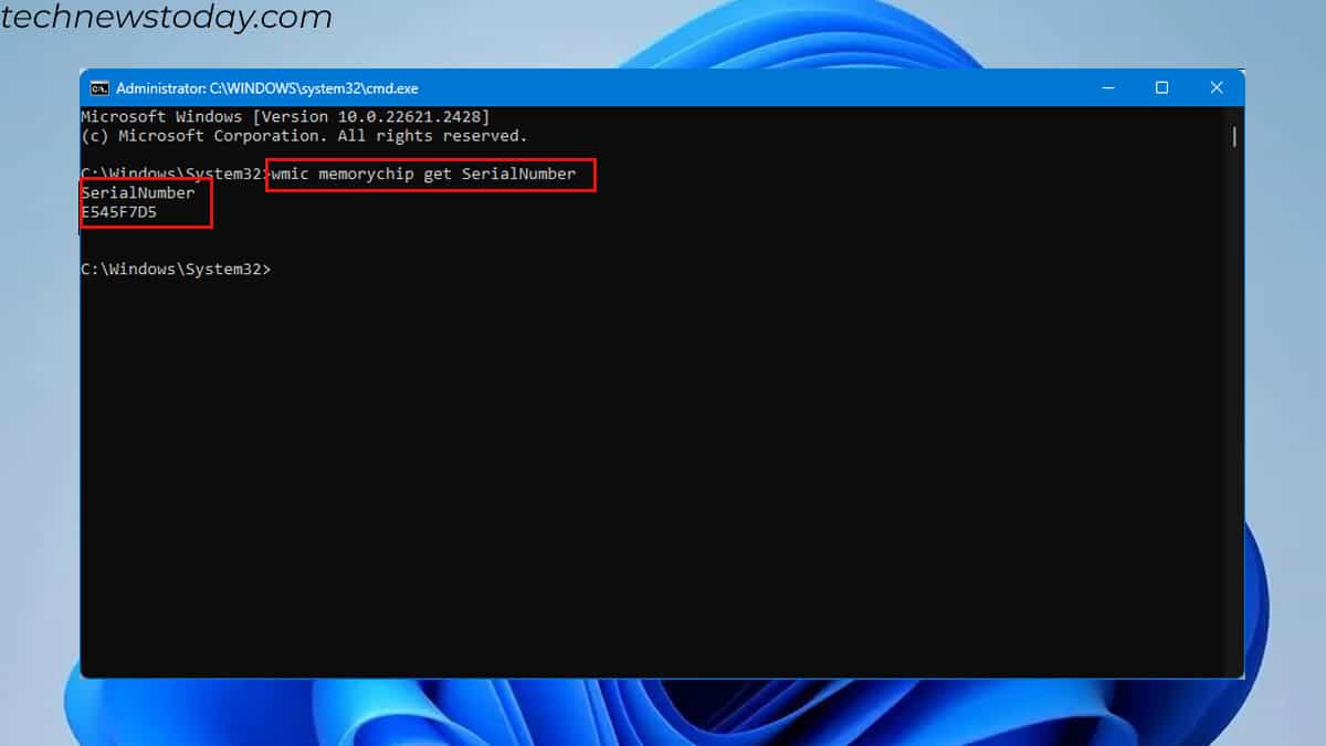 How to check ram serial number
