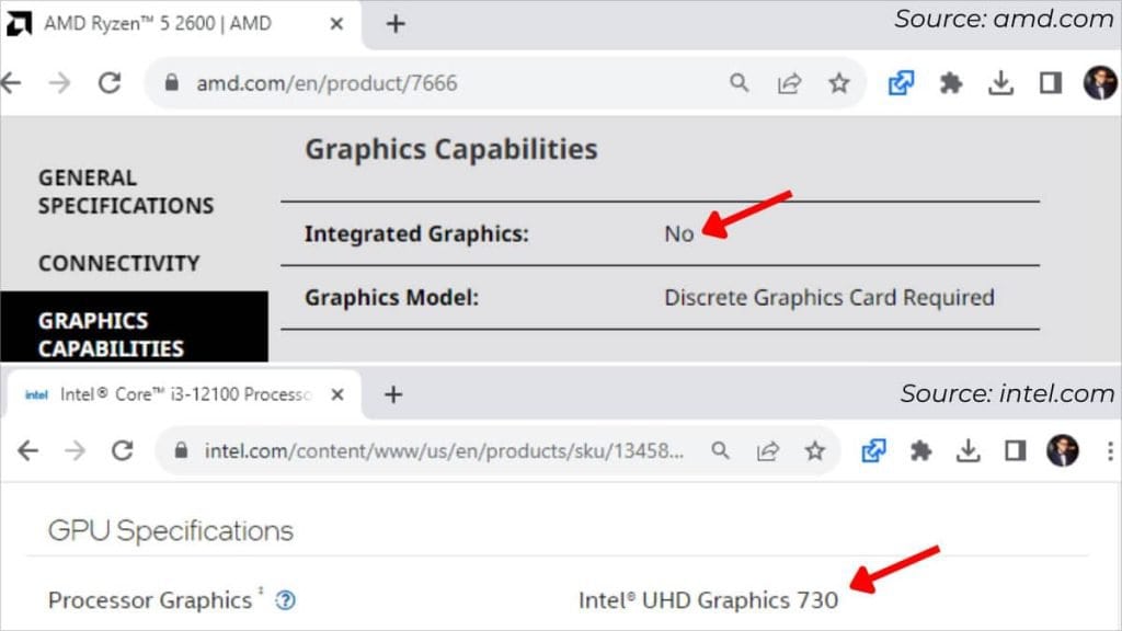 Why is My Motherboard HDMI not Working? How Do I Fix It 1 checking processor gpu specs