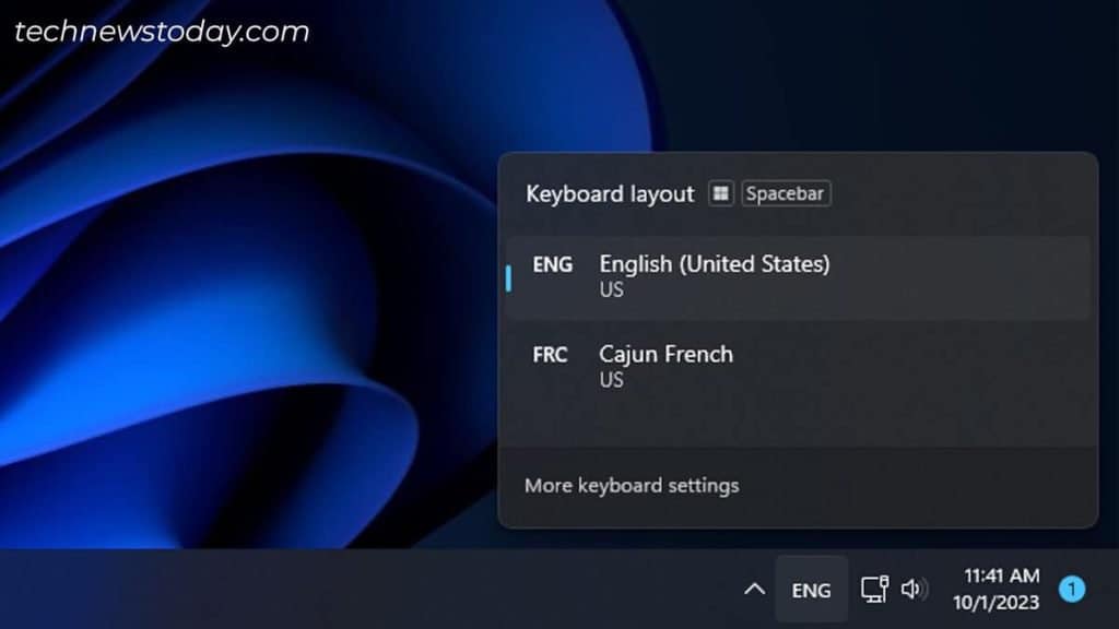 Keyboard Typing Wrong Letters? 6 Ways to Fix It 2 choose-english-language-from-taskbar'