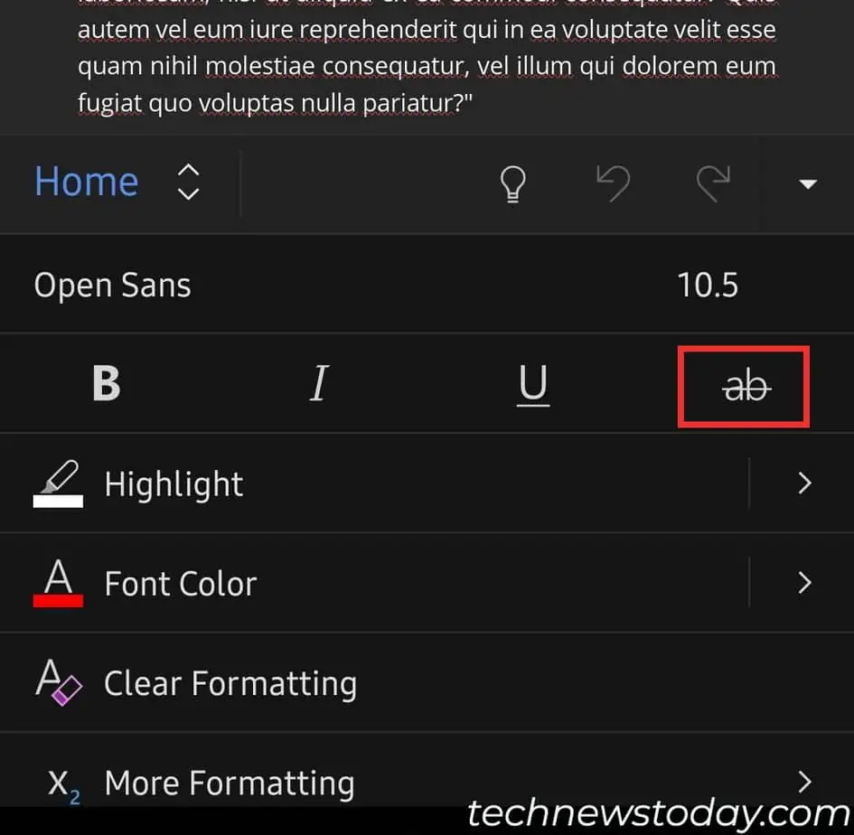 How to Use Strikethrough Shortcut in Word 11 choose-strikethorugh-option