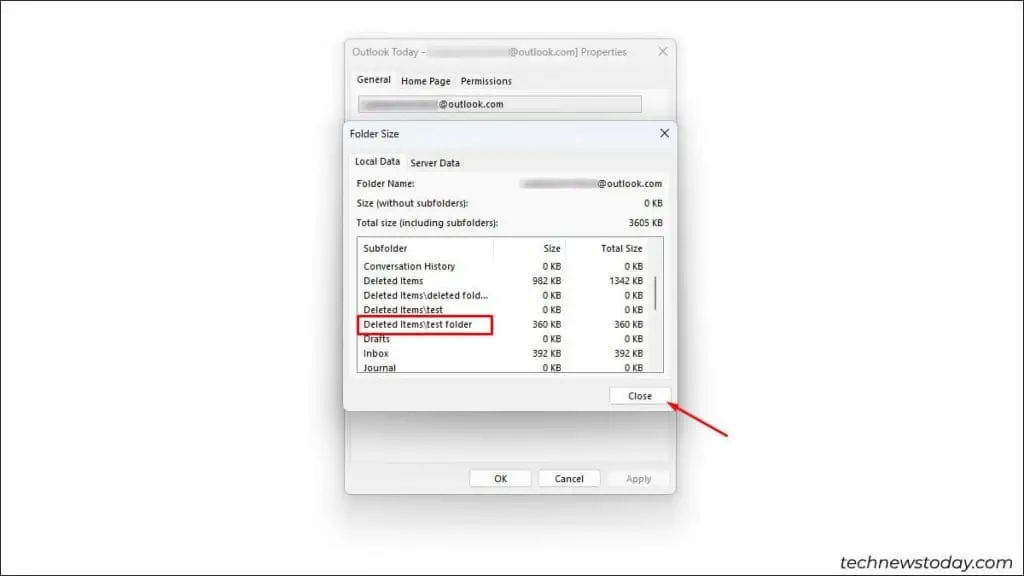 How to Recover Deleted Folder in Outlook 10 choose-the-desired-folder-to-recover-then-close-1-1024x576