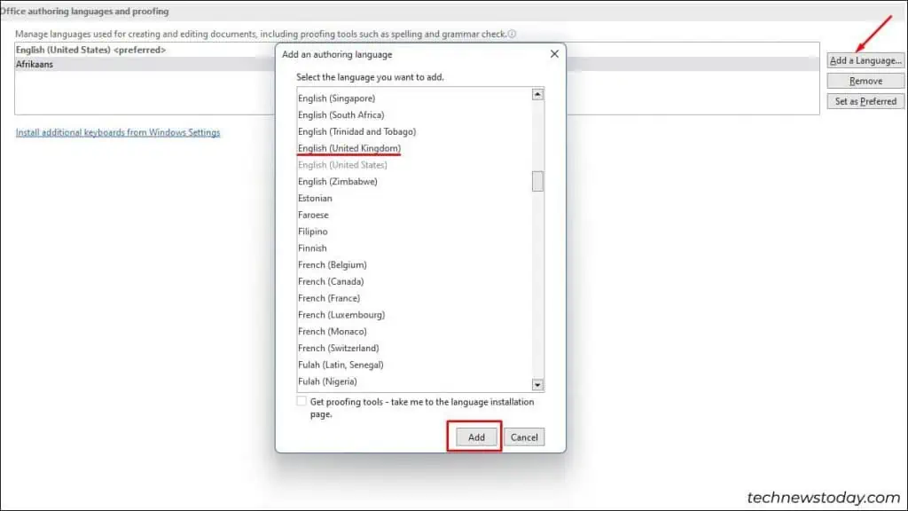 Spell Check Not Working in Word? Here’s How To Fix It 11 choose-the-langauge-1024x576