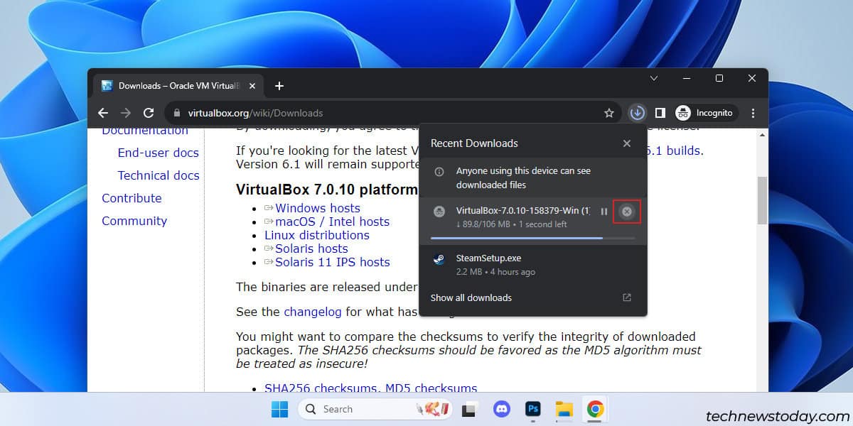 chrome-cancel-download