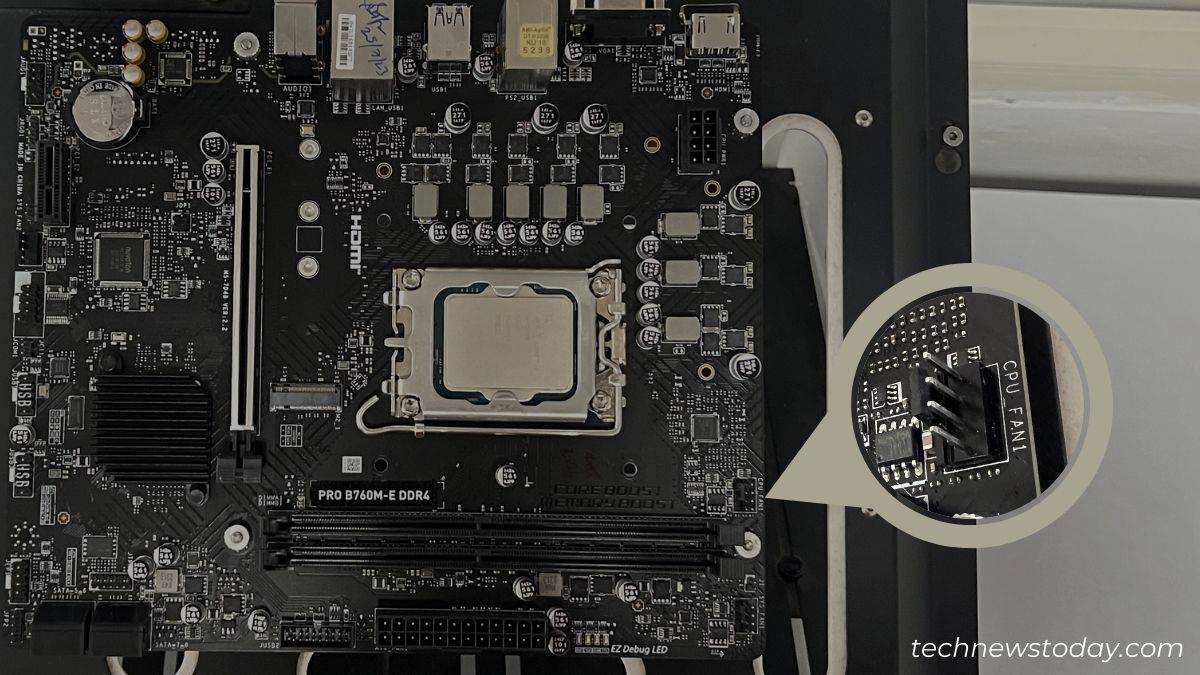 cpu fan header location in motherboard