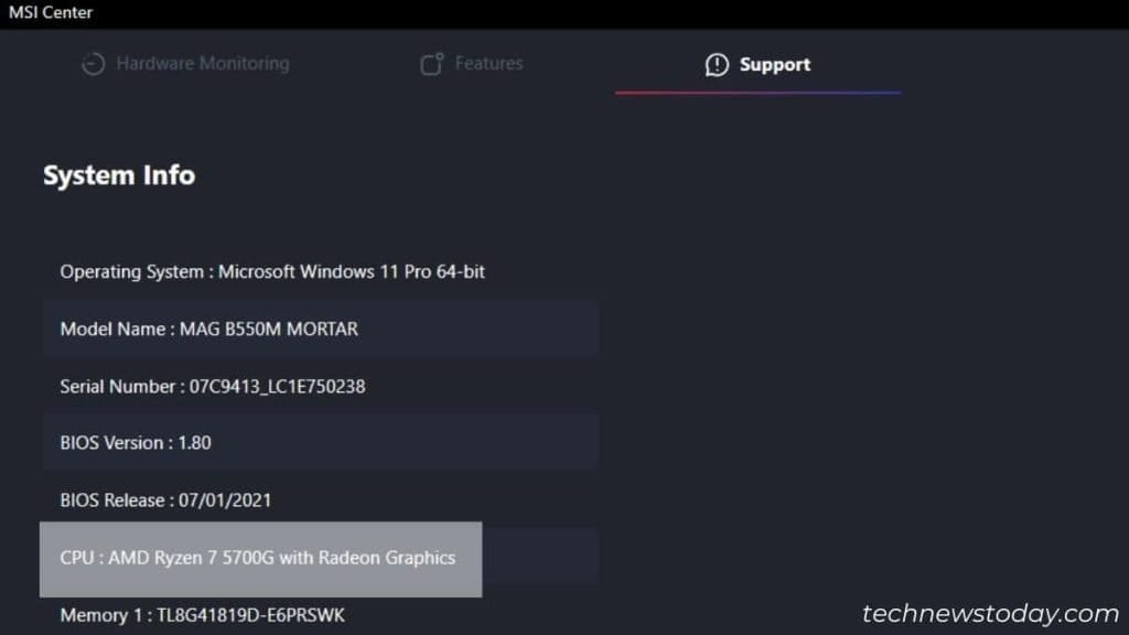 4 Ways to Check What CPU You Have 10 cpu information in msi center