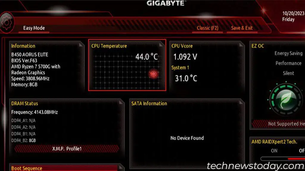 How to Check CPU Temp in Windows 11? 9 cpu-temp-on-gigabyte-ez-mode-1024x576