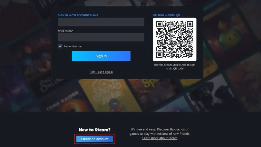 How To Make a Steam Account? 2 create-an-account-1024x576