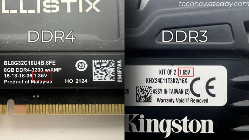 ddr3 and ddr4 voltage requirement
