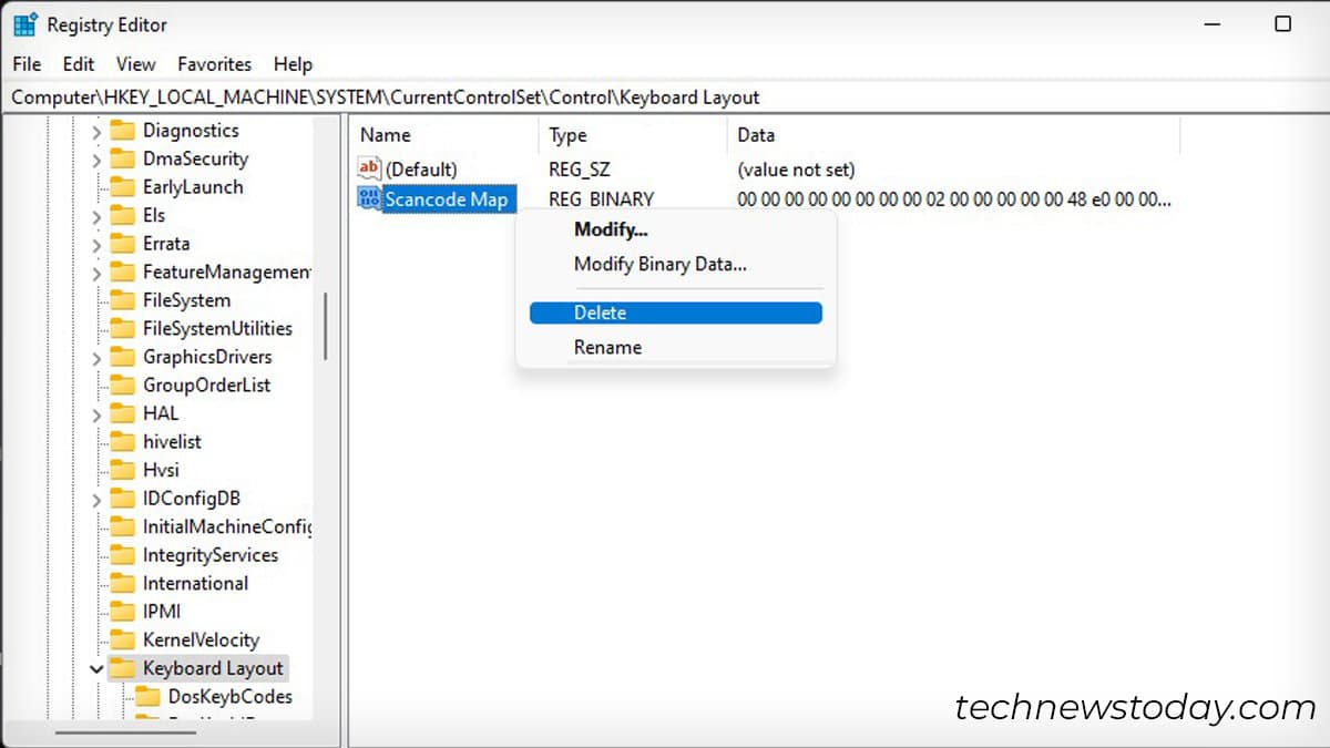 delete-scancode-map-from-regedit
