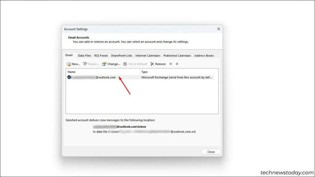 How to Recover Deleted Folder in Outlook 12 double-click-on-account-1024x576