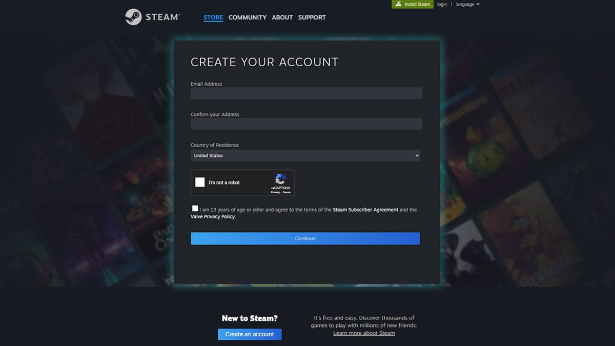 How to Create a Steam Account, Very Easy!