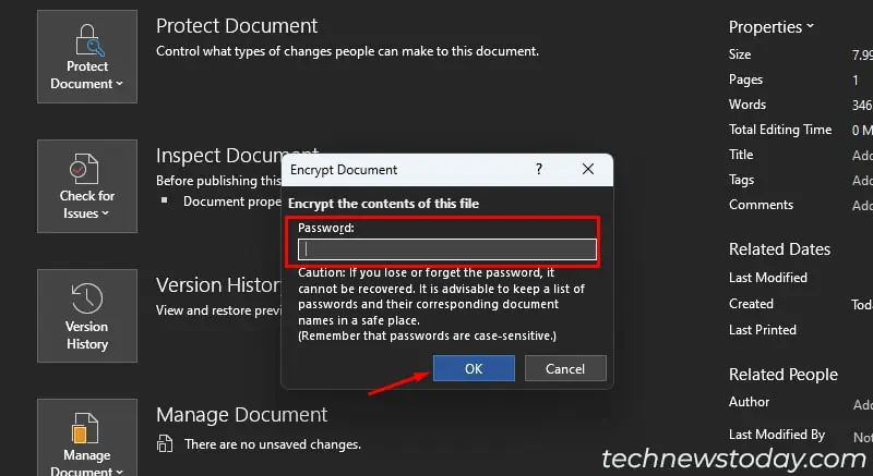 How To Password Protect Google Doc 14 input-password-and-verify