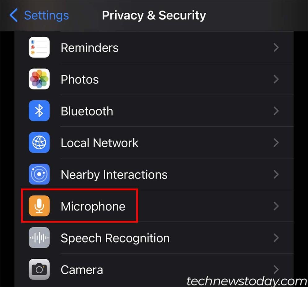 ios setting microphone