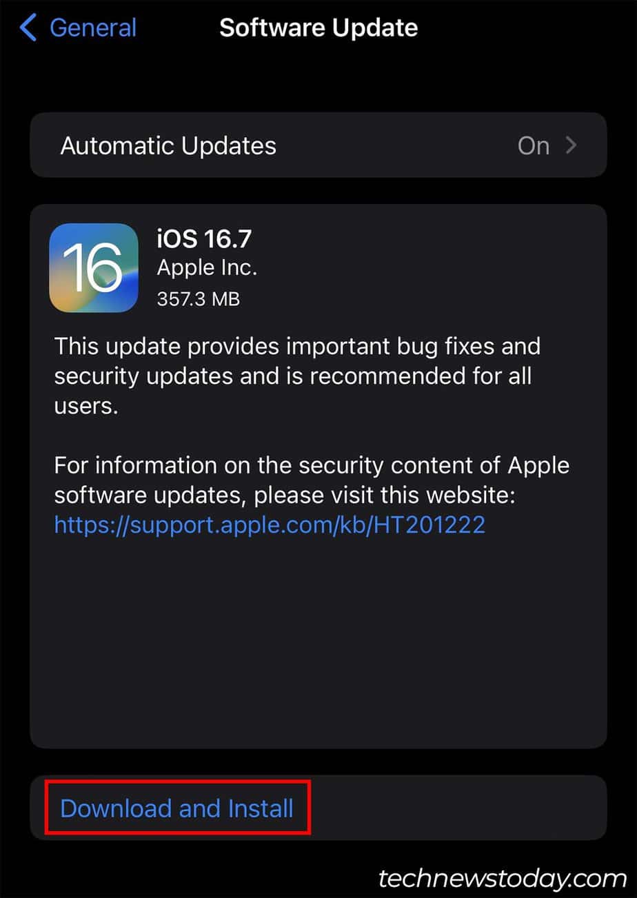 ios software update download and install