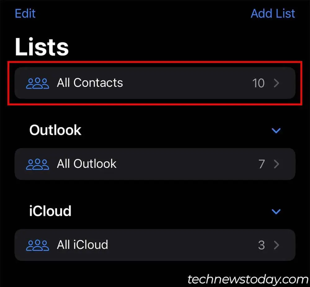 iPhone Not Saving Contacts? Here’s How to Fix It 13 iphone-all-contacts