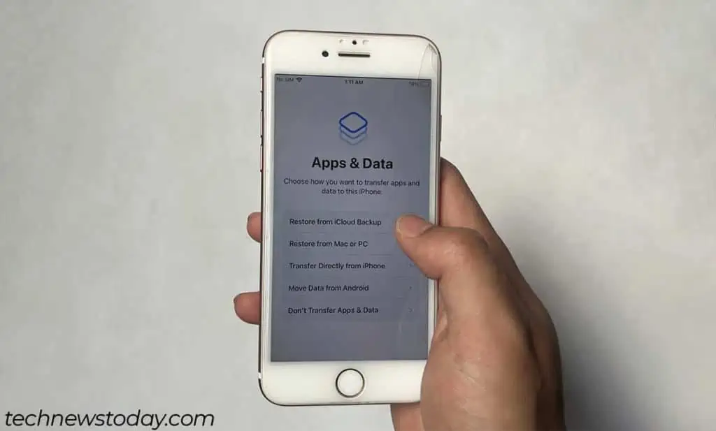 4 Ways to Fix “iPhone is Disabled Connect to iTunes” 14 iphone-setup-restore-from-icloud-backup-1-1024x617