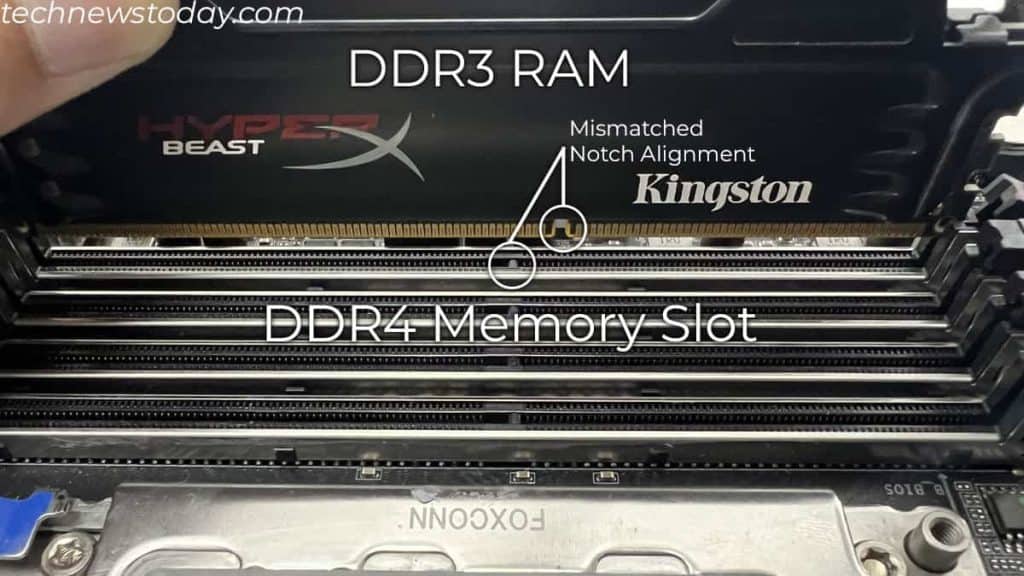 notch alignment ddr3 with ddr4 slot