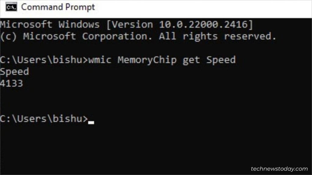 how to check ram speed through cmd