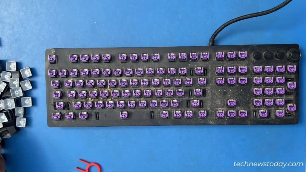 How to Clean Mechanical Keyboard in 7 Steps 3 razer keyboard all keys removed