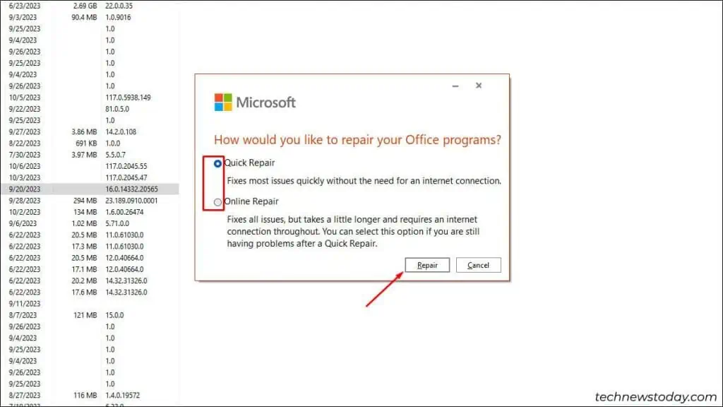 Word Not Responding? Here’s How To Fix It 11 repair-word-to-fix-word-not-responding-1-1024x576