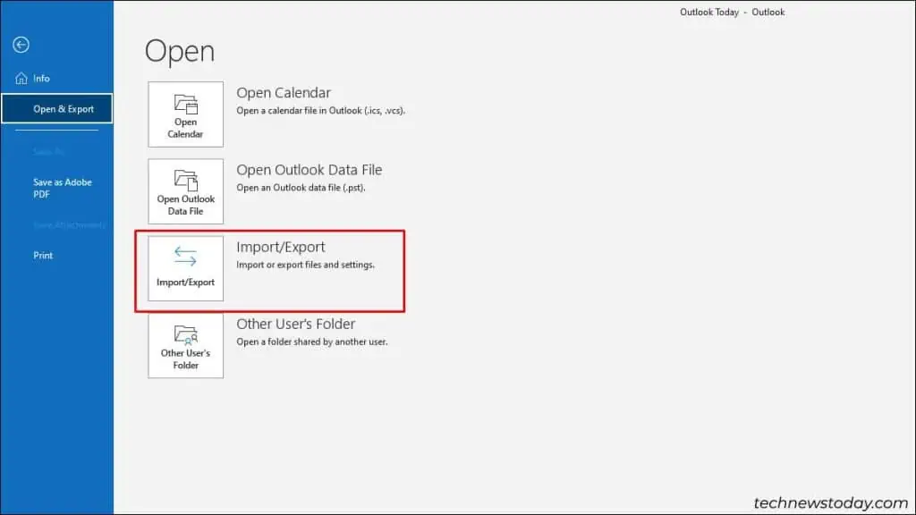 How to Recover Deleted Folder in Outlook 14 select-import-export-1024x576
