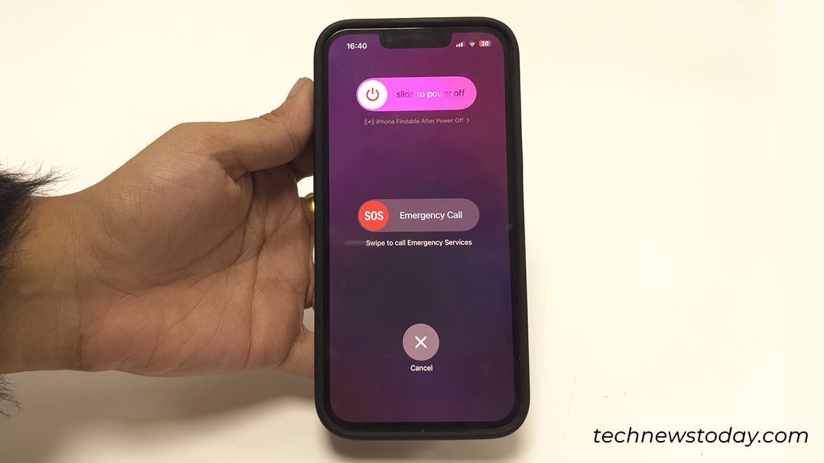slide to power off on iphone