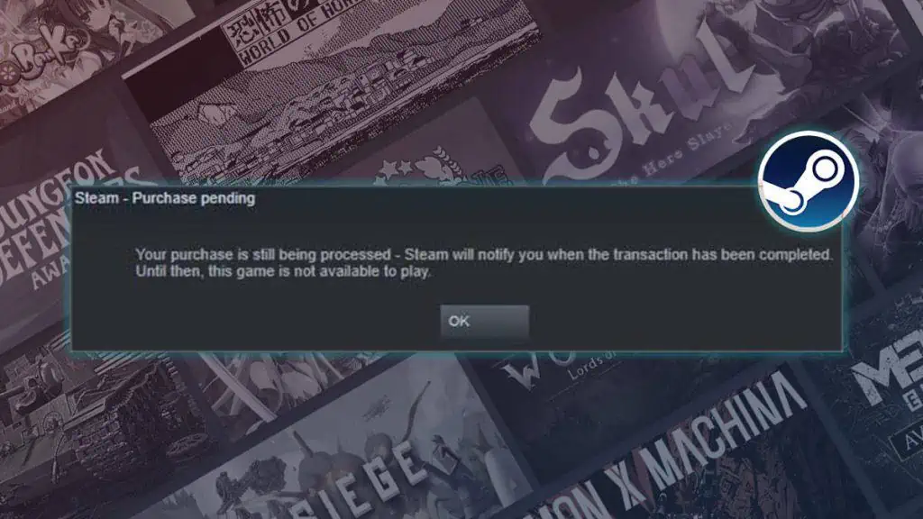 Steam Pending Transaction? How to fix it