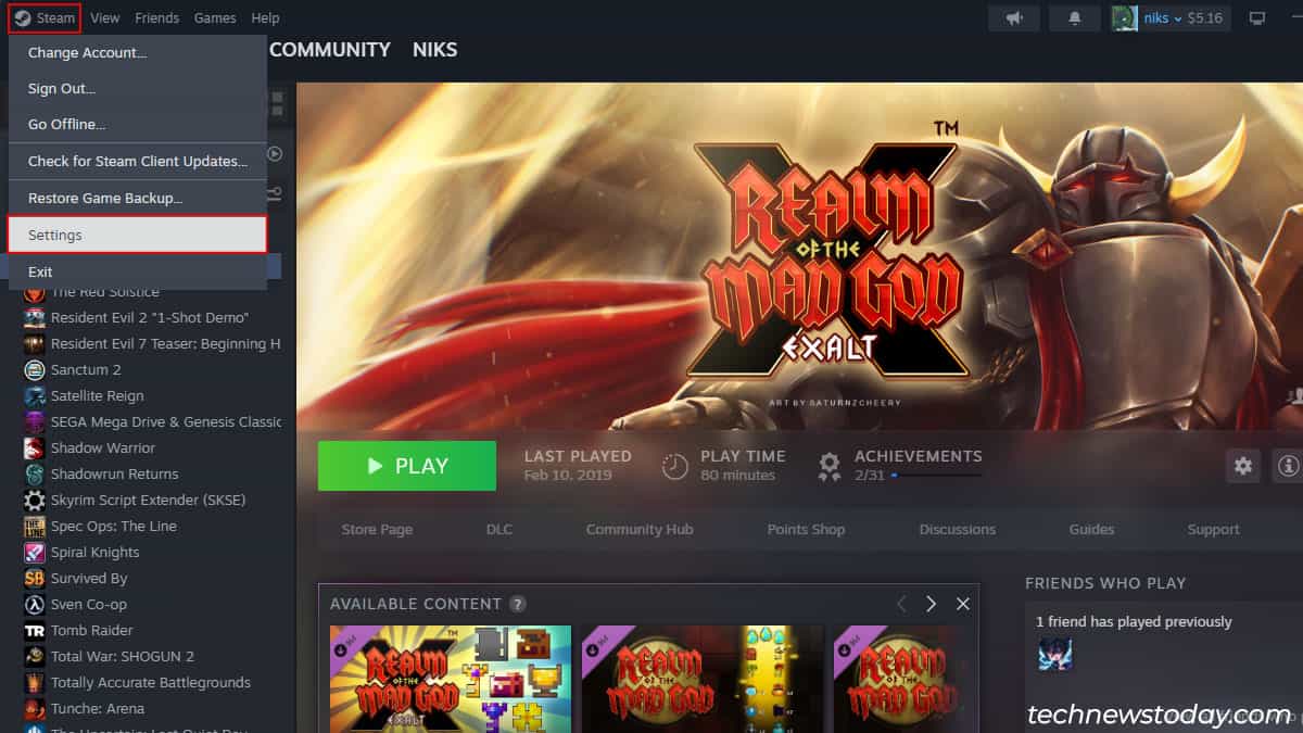 steam-settings